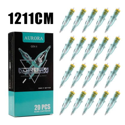 Aghi per tatuaggio, aghi professionali per tatuaggio, 20 pezzi, varie misure miste, Round Liner, Shader, Magnum, Curved/Round Mag, 5Rl 7Rl 9Rl 5Rs 7Rs 9Rs 15M1 21M1 15Cm 21Cm, aghi a membrana monouso per tatuaggio, per studio di tatuaggio professionale.