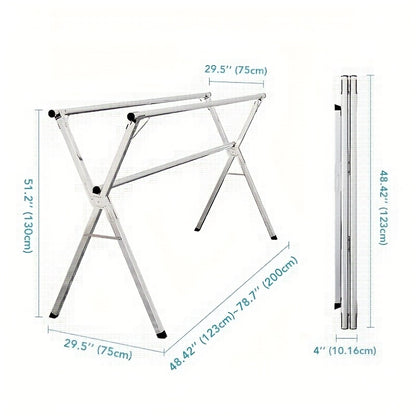 Stendibiancheria | Lunghezza retrattile e pieghevole, dimensioni 160.02cm e 199.9cm, metallo resistente, autoportante, acciaio inossidabile per impieghi gravosi, JOYBOS, Stendini