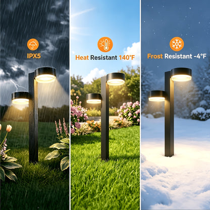 Confezione da 2/4/8 luci solari da esterno, luci solari da esterno a doppia testa super luminose IPX5 fino a 12 ore, luce da giardino automatica on/off per cortile patio vialetto marciapiede vialetto decorazioni natalizie per esterni, GEARITE