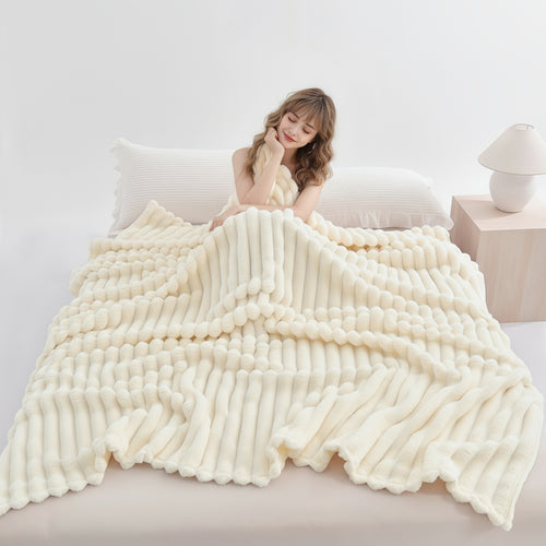 [Magazzino Locale] Trapunta di Lusso, Set Piumone Misura Queen e King, Coperta Morbidissima e Soffice, Traspirante e Leggera, Copriletto per Tutte le Stagioni, Coperta Plaid Multifunzionale per Divano, Ufficio, Viaggio, Estetica Arredo Stanza, Regalo per