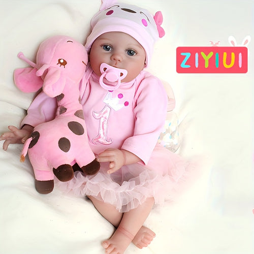 Bambola Reborn Bambina Piccola Bambola Neonata Carina in Vinile Morbido, Giocattolo per Bambini, Regalo di Natale, Regalo per Feste, Regalo di Compleanno
