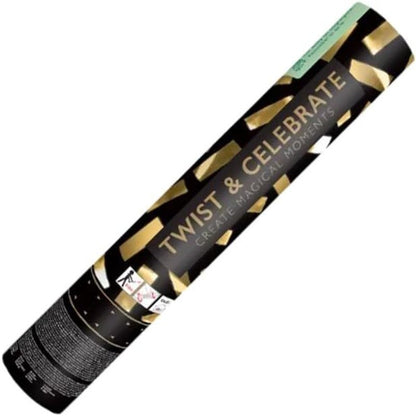 SPARKLERS CLUB Cannone per Coriandoli 28Cm Portata 5-8 Metri - Ideale per Halloween, Natale, Matrimoni, Compleanni, Feste - High-End, Sicuro, Durevole - Effetto Speciale Garantito (Gold Star, 10, Cannoni)