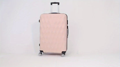 Un Set di 2 o 4 Pezzi di Valigie in ABS con Design a Foglia, Ruote Silenziose Rotanti, Ideali per Viaggi Breve e Lungo Termine, Uso Personale o come Regalo Perfetto