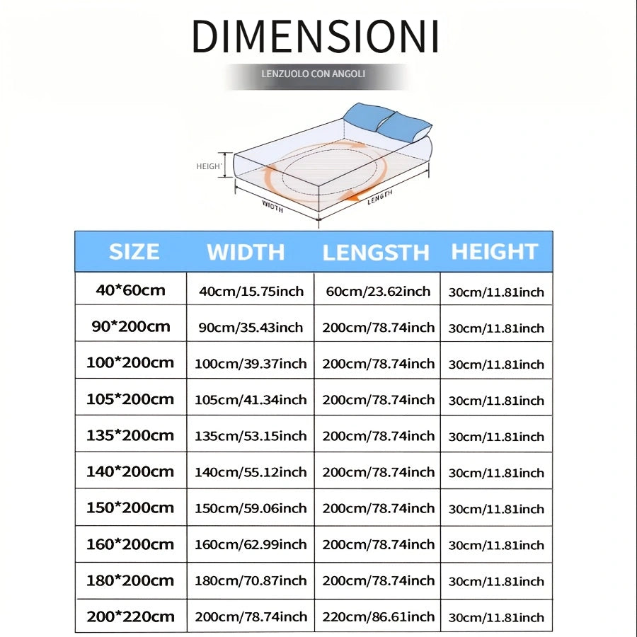 Coprimaterasso impermeabile da 1 pezzo di alta qualità, lenzuolo con angoli, realizzato con tecnologia di goffratura a onde sonore, copriletto morbido e confortevole, lavabile in lavatrice, adatto per camere da letto, hotel, dormitori, federe e imbottitur