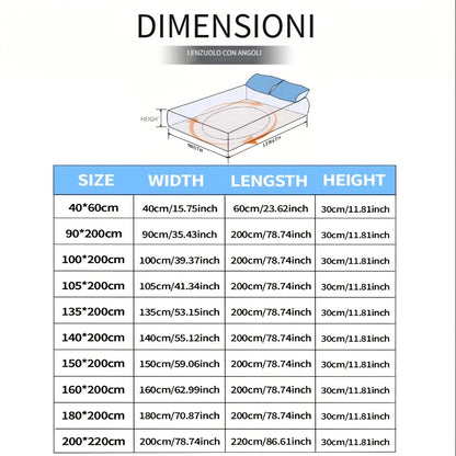 Coprimaterasso impermeabile da 1 pezzo di alta qualità, lenzuolo con angoli, realizzato con tecnologia di goffratura a onde sonore, copriletto morbido e confortevole, lavabile in lavatrice, adatto per camere da letto, hotel, dormitori, federe e imbottitur
