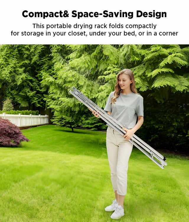 Stendibiancheria | Lunghezza retrattile e pieghevole, dimensioni 160.02cm e 199.9cm, metallo resistente, autoportante, acciaio inossidabile per impieghi gravosi, JOYBOS, Stendini