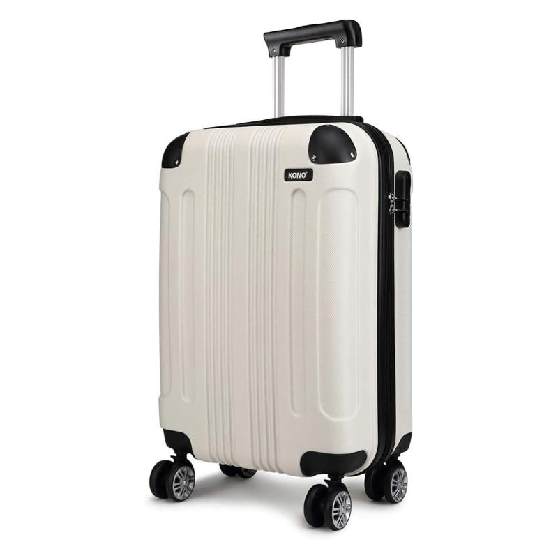 Valigia da imbarco 55x35x20cm a guscio rigido in ABS con trolley da viaggio, bagaglio a mano da cabina, 33L, regalo per Black Friday, Giorno del Ringraziamento, Natale