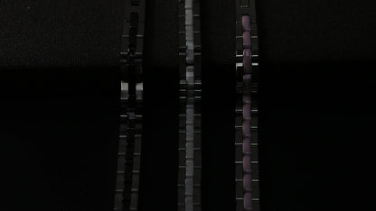 Bracciale a fascia in ceramica da donna JewelryWe: Braccialetti a catena con maglie in ceramica e acciaio inossidabile ipoallergenico per donna per San Valentino e Festa della Mamma