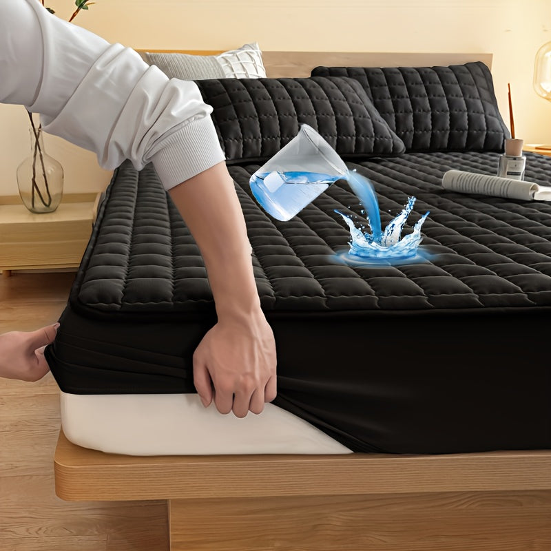 1pz Coprimaterasso Impermeabile, Lavabile in Lavatrice, Disponibile in Diverse Misure, Ultra Morbido e Confortevole Coprimaterasso Spesso, Adatto per Camera da Letto, Camera degli Ospiti, Protezione per Materasso d'Hotel (esclusi Cuscino e Federa)