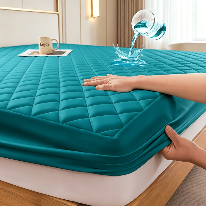 Coprimaterasso Trapuntato Impermeabile Rinfrescante Estivo 1 pz, Copriletto con Angoli Ultra Morbido e Traspirante con Tasca Profonda, Biancheria da Letto Ipoallergenica e Lavabile in Lavatrice per Camera da Letto, Hotel e Dormitorio, Senza Federa