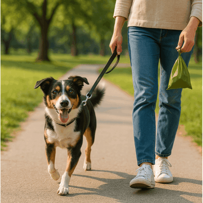 Sacchetti Rinforzati per Rifiuti di Animali con Impronta di Zampa – Impermeabili e Inodori, Polietilene, Perfetti per Pulire le Feci del Cane | Design Divertente | Materiale Anti-Perdite, Sacchetti per Rifiuti Canini