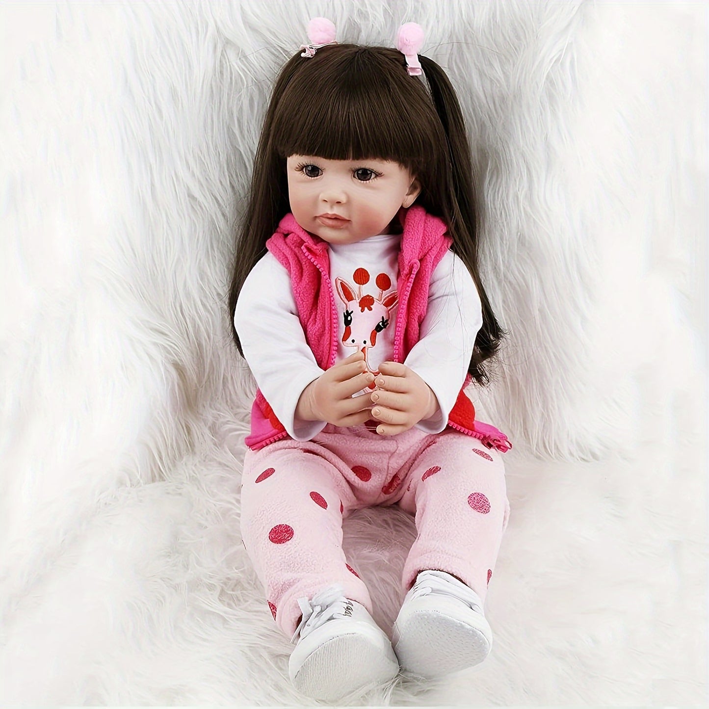 Bambola Rebirth 22 Pollici (55 cm) Bambola Neonata Carina, Assolutamente Realistica, Viene Fornita con Vestiti e Accessori Giocattolo, Adatta a Bambini di Età Superiore
