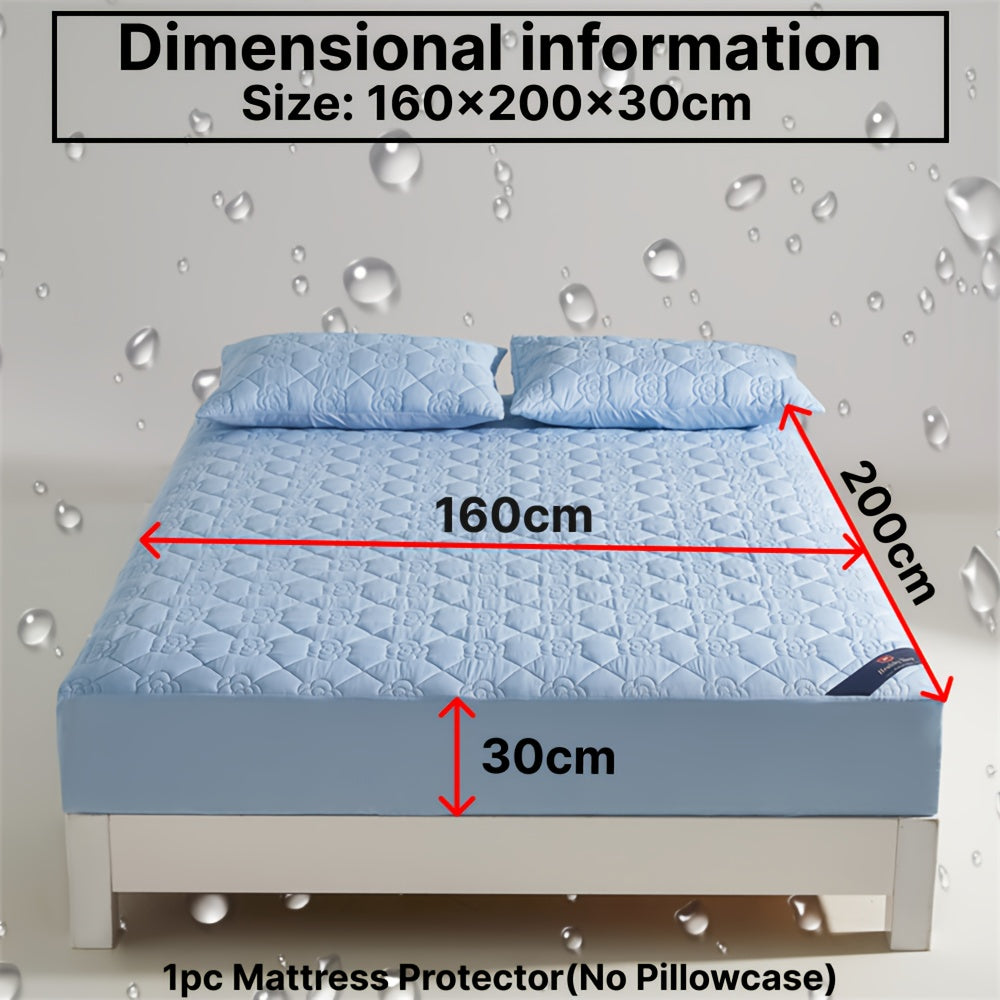 1 Protezione Materasso Impermeabile Comfort, Morbida e Traspirante con Tecnologia Soundwave, Lenzuolo con Angoli Impermeabile, Coprimaterasso Tinta Unita Silenzioso, Adatto per Appartamenti, Camere da Letto, Hotel, Stanze per Ospiti e Dormitori Studentesc
