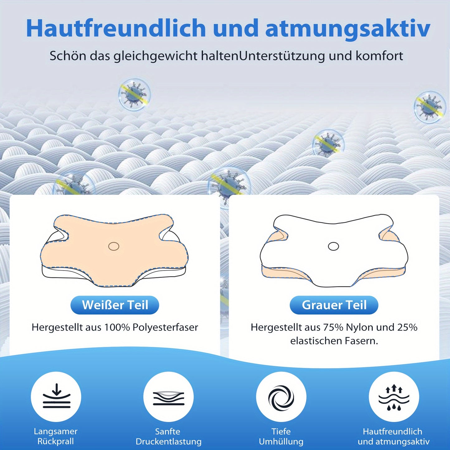 Cuscino per il collo, il regalo perfetto per famiglia, amici e partner, cuscino ergonomico, cuscini per dormire senza profumo per un riposo profondo, cuscino rinfrescante per chi dorme sul fianco, sulla schiena e sullo stomaco