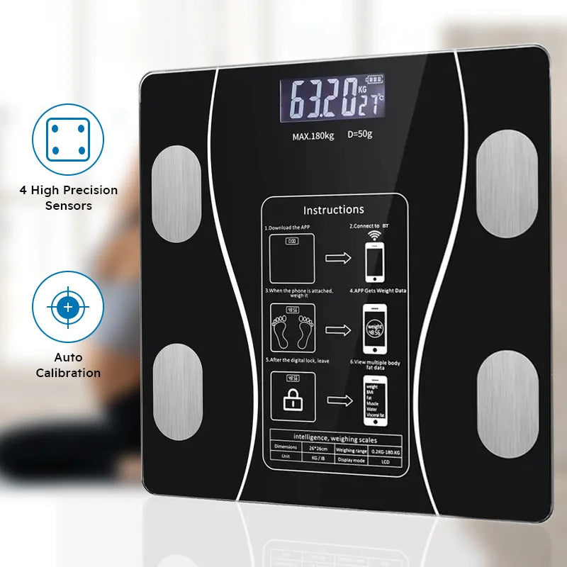 Bilancia pesapersone smart, 180KG per uso quotidiano e Indice Corporale con Sincronizzazione APP – vista dettagliata 6
