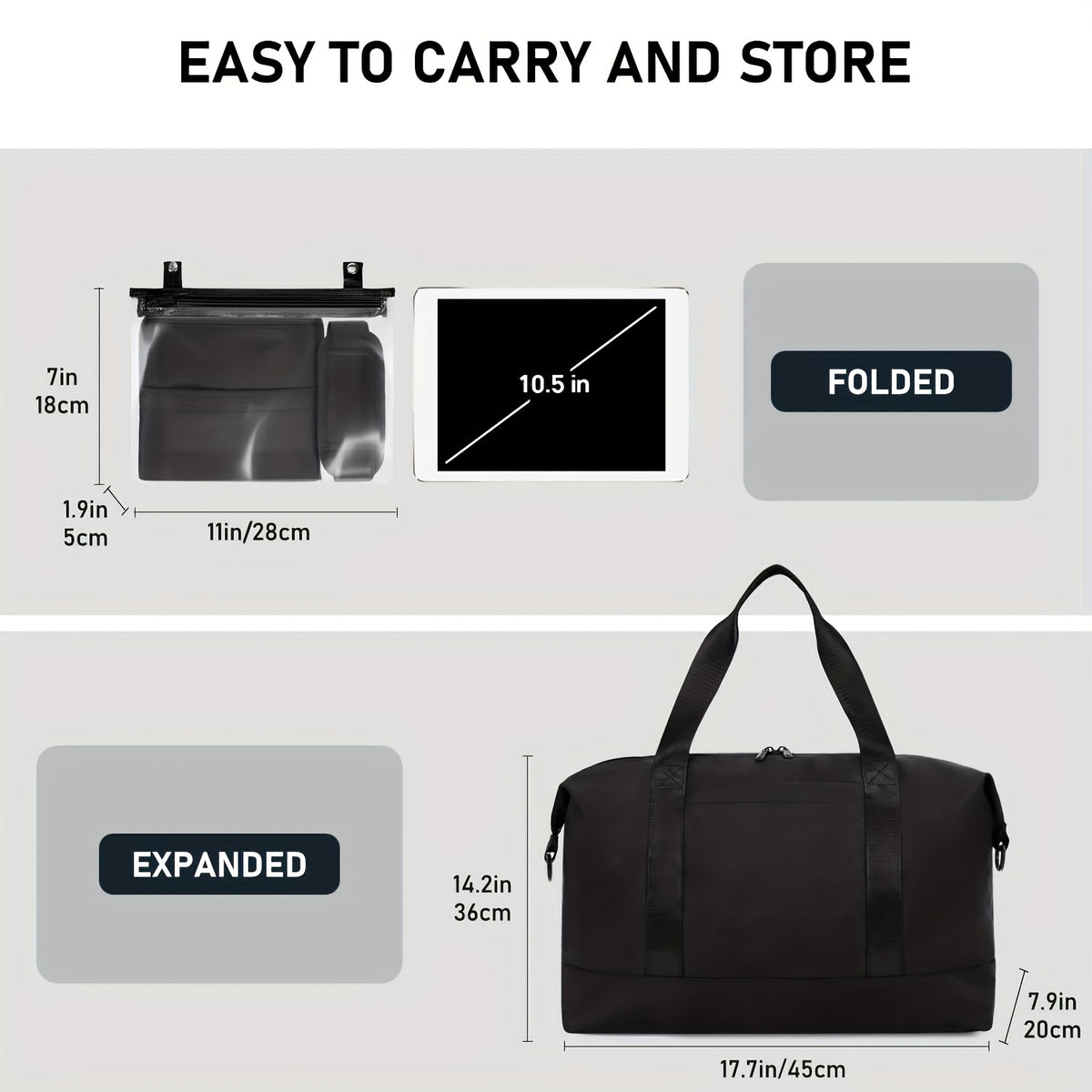 Borsa da viaggio unisex approvata, Verde per campeggio e viaggio – vista dettagliata 3