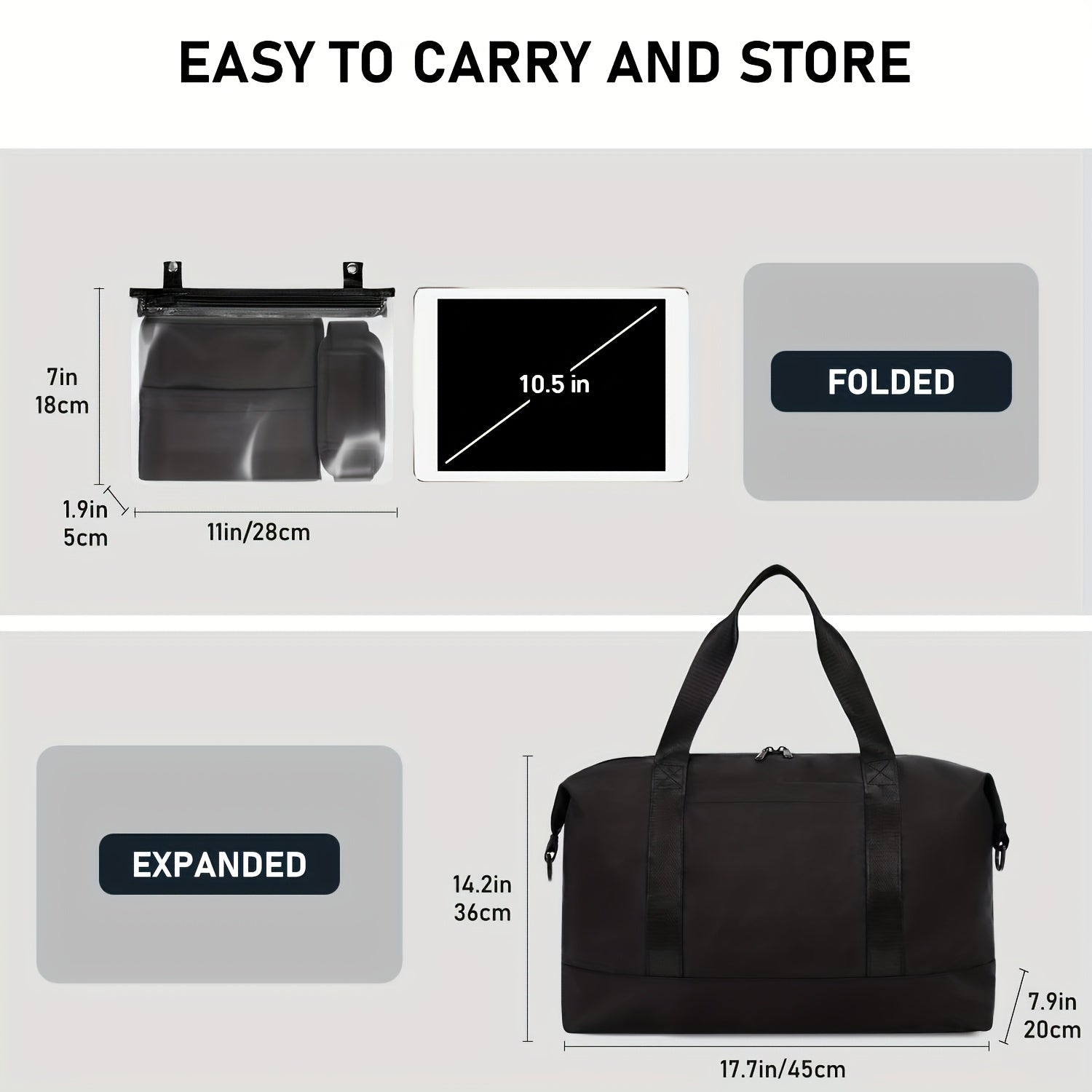 Borsa da viaggio unisex approvata, Verde per campeggio e viaggio – vista dettagliata 3