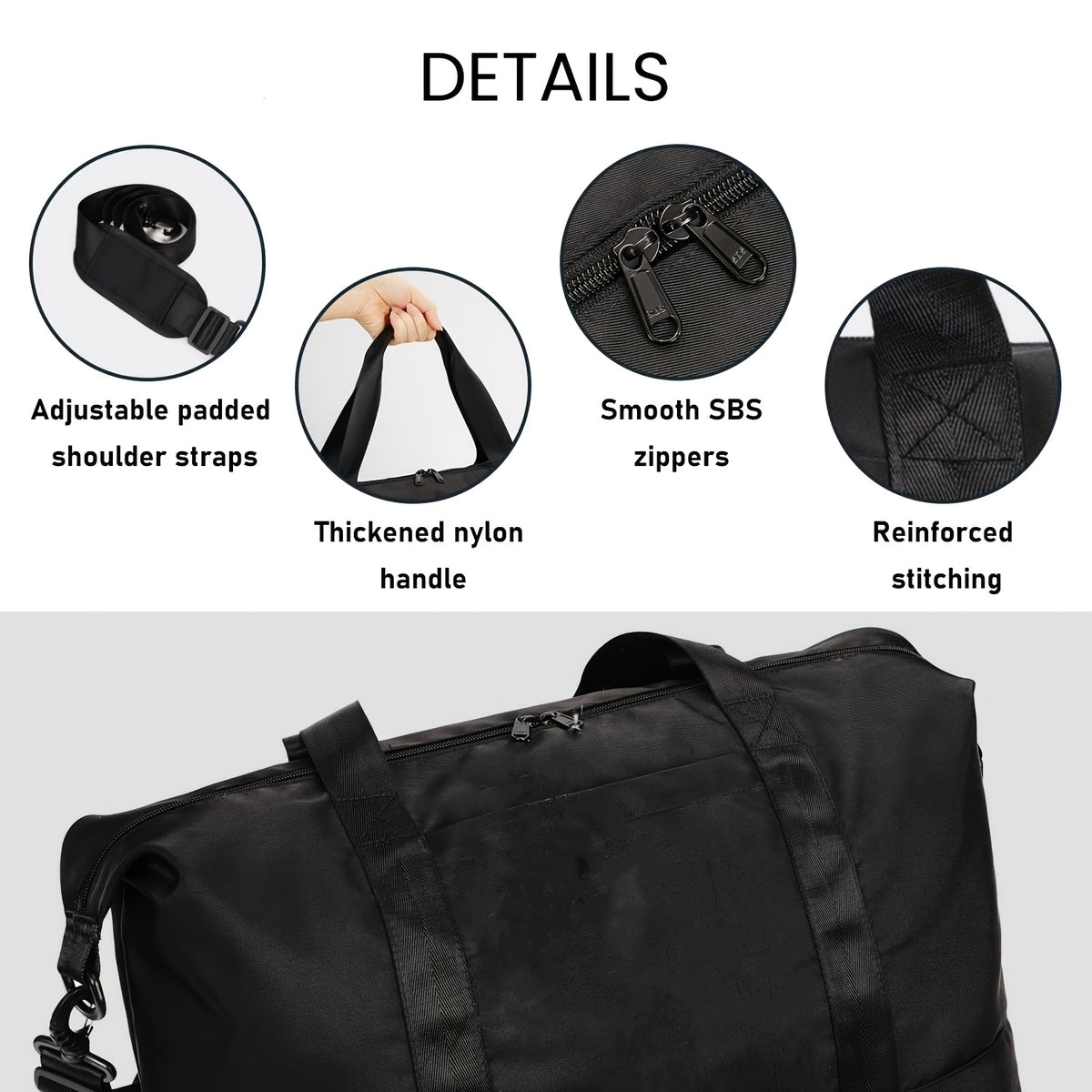 Borsa da viaggio unisex approvata, Verde per campeggio e viaggio – vista dettagliata 5