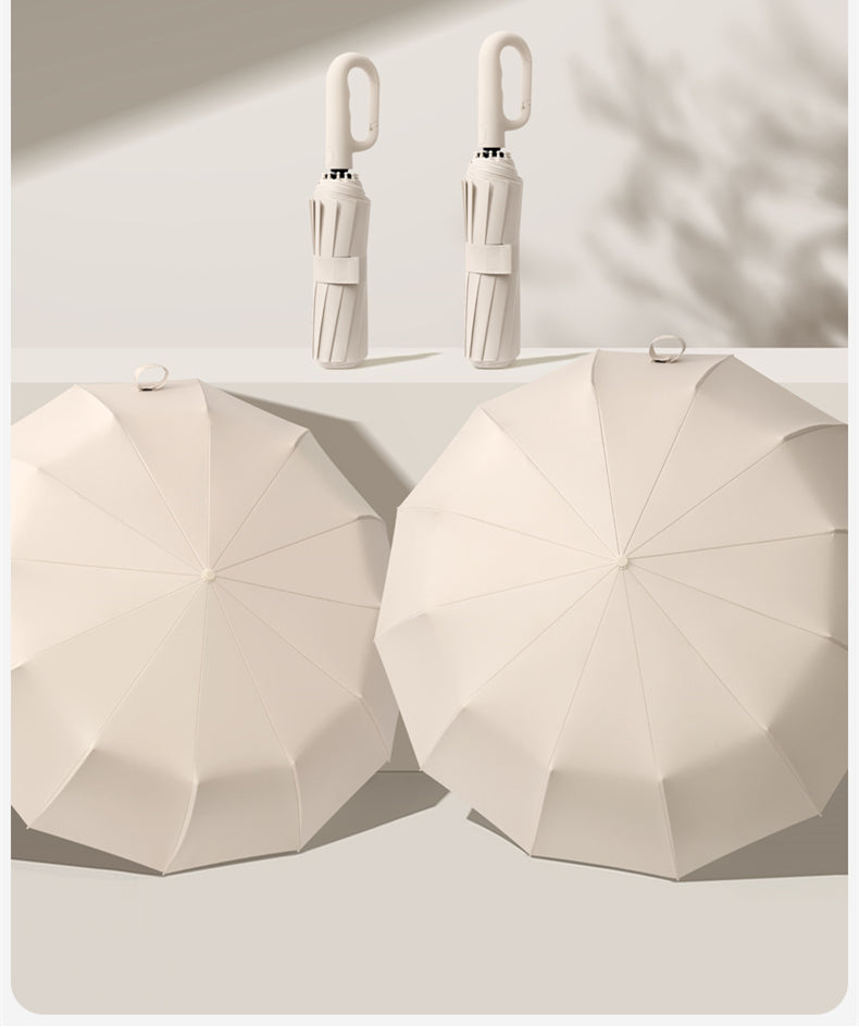 Ombrello pieghevole con fibbia completamente automatica, con protezione solare, specifiche 1 e 2 facoltative, adatto sia per uomini che per donne, ombrello da viaggio, con un diametro di 106 cm/41.2 pollici quando è aperto, robusto e durevole, ombrello di