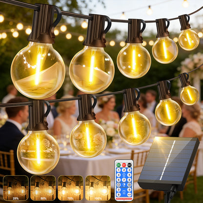 Catena Luminosa Solare da Esterno, 15M/20M/30M LED Luci da Giardino Dimmerabili Timer 8 modalità di illuminazione regolabili per Picnic Turistici, Atmosfera Decorativa, Illuminazione Cortile, Feste di Matrimonio, Cortili Esterni, Pergola Patio