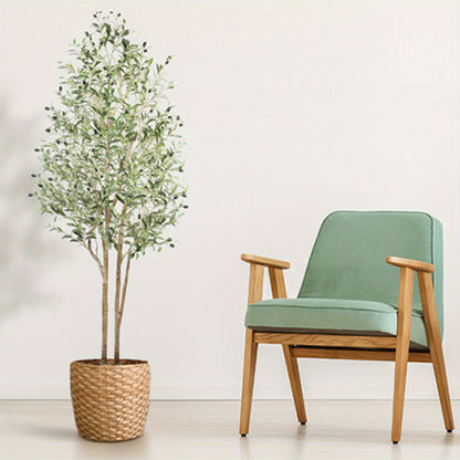 Alberi di Olivo Artificiali 120/150/180/210cm - Piante Finte in Seta con Tronchi in Legno Naturale e Frutti Realistici, Ideali per Case, Uffici e Soggiorni