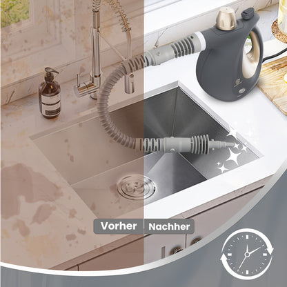SUPERLEX 1050W Pulitore a Vapore Portatile con Blocco di Sicurezza - Vaporizzatore Multiuso per Uso Domestico, Tappeti, Auto, Pavimenti, Finestre & Divani, Rimozione Macchie con Additivi