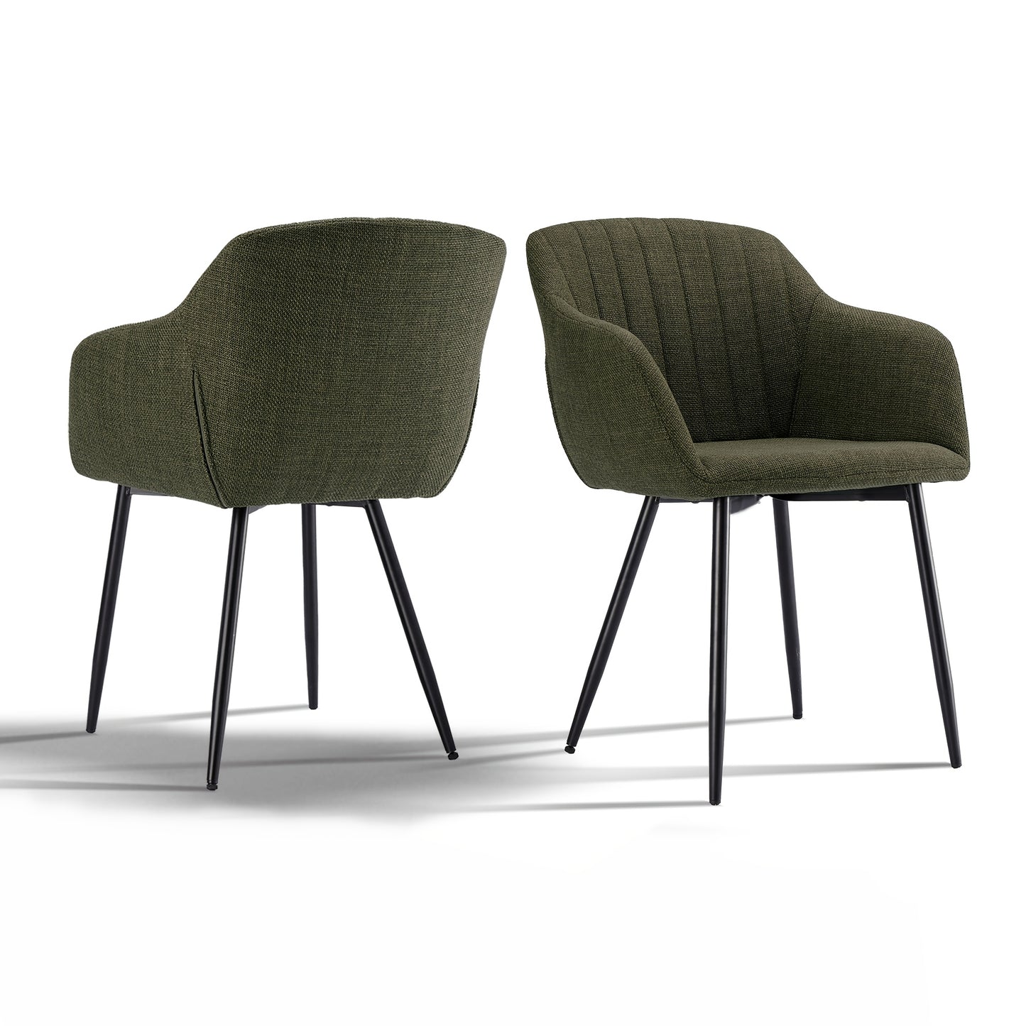 Sedie da pranzo eleganti con braccioli e supporto lombare per soggiorno, cucina e camera da letto, di grande comfort - Disponibili in set da 2, 4 o 6