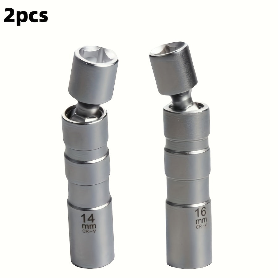 Prodotti di tendenza in 900 Paesi, bussole magnetiche rotanti per candele a spina da 14 mm e 16 mm a parete sottile - Strumento di rimozione bussole per candele a 12 punte con attacco da 3/8 di pollice - Le estensioni rotanti consentono l'accesso alle are