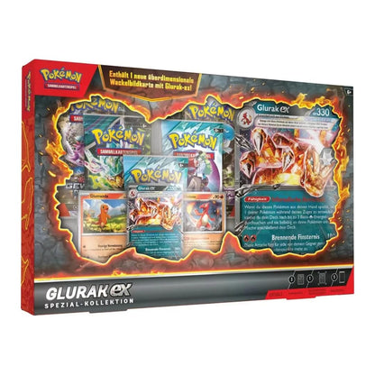 Pokémon Glurak-Ex Special Collection – Tedesco | 1 Promo-Glurak-Ex + 2 Glumanda/Glutexo Hologrammi + 5 Booster + Xxl-Wobbly Card + Protezione di Spedizione Heartforcards®