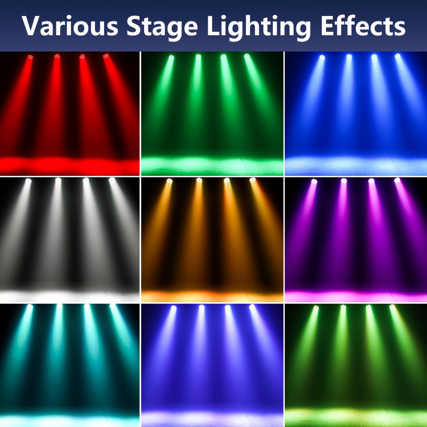4 Pezzi 36 LED RGB Par Light Illuminazione Scena DMX Disco Party DJ Evento Show Illuminazione Natale