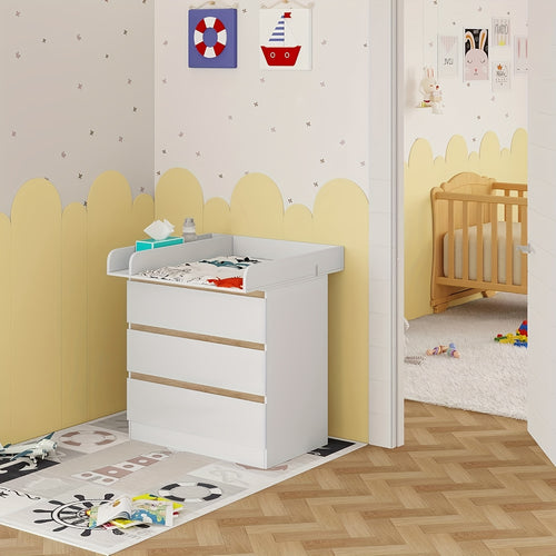 1 pz. Unità di cassetti contenitori, cassettiera con ripiani rimovibili con aggiunte, organizer contenitore, mobili per la casa, può essere comodino, organizer, mobile scaffale con 3 cassetti, camera da letto, soggiorno, bagno, bianco