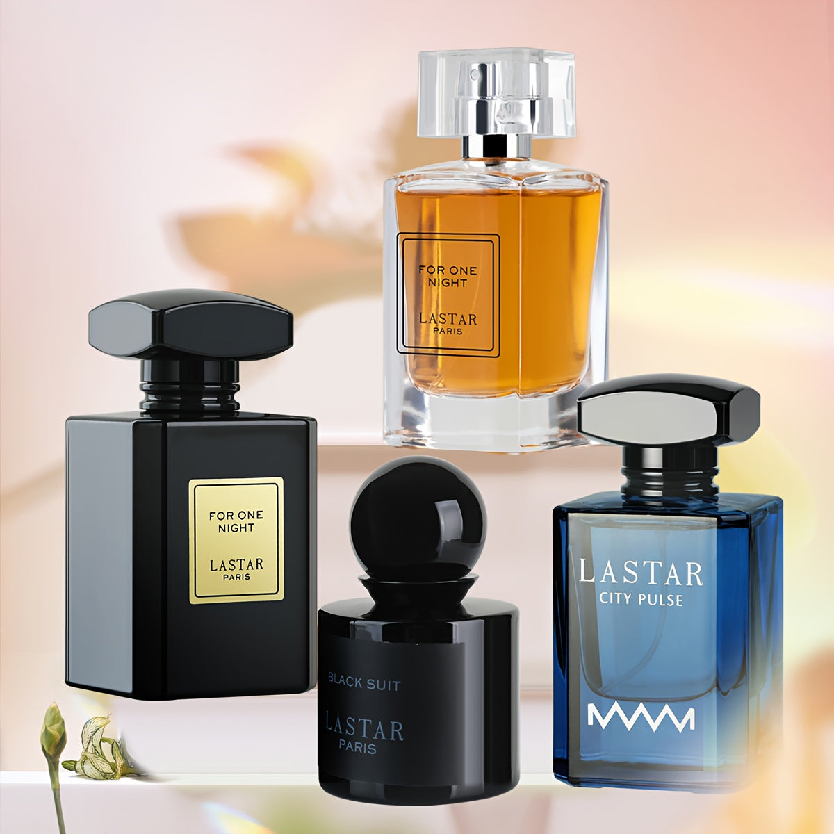 Set di Quattro Flaconi di Profumo da Uomo, Note Legnose Calde e Note di Frutta Fresca, Fragranza a Lunga Durata, Colonia da Uomo, Che Mostra Charm, Creando un'Atmosfera Misteriosa, Adatto per Appuntamenti, La Prima Scelta per un Regalo di Festa per Uomini