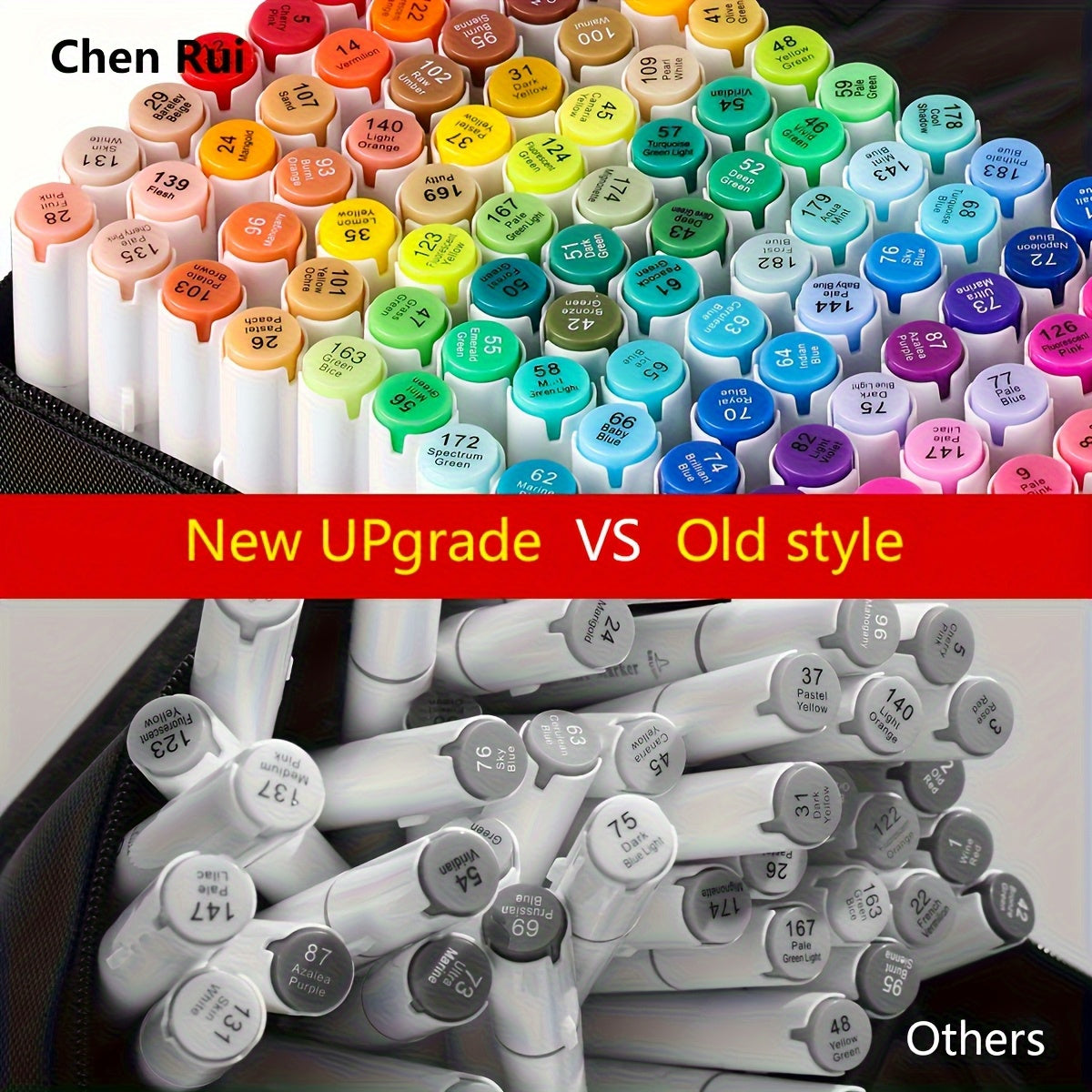 Set di pennarelli professionali per arte - Punta a scalpello e inchiostro a alcool, set di borsa portatile da 48/60/80/100/120 colori - Ideale per disegno, colorazione e grafica - Scelta perfetta per artisti, studenti e professionisti