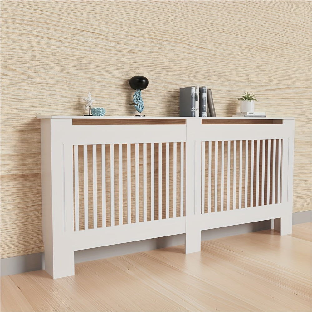 Copertura Radiatore Alta Mobile in Legno Altezza Interna 100Cm Coperture Riscaldatore Bianche Scolli Moderni Scaffale Radiatore Alto MDF Spesso Mobile in Legno Cucina Camera da Letto per Soggiorno