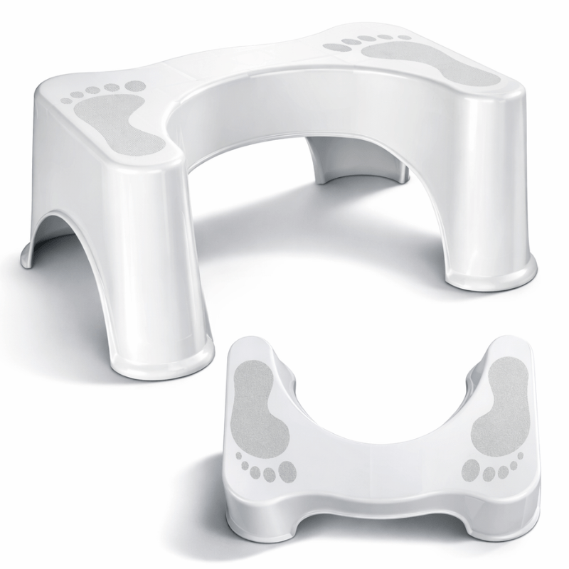 Poggiapiedi Ergonomico per WC 17 cm, Piedistallo da Bagno 42 cm, Sgabello per WC in Materiali Riciclati, Antiscivolo per Adulti e Bambini, 1 pz.