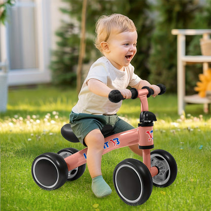 I BUY IT Bici in equilibrio per bambini - Bici leggera per bambini piccoli con telaio robusto e base ampia, 4 opzioni di colore (Rosa/Rosso/Verde/Blu/Giallo) - Bici addestramento senza pedali con sistema di freno lineare e ruote basse per bambini e bambin