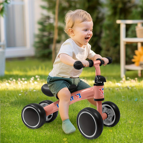 I BUY IT Bici in equilibrio per bambini - Bici leggera per bambini piccoli con telaio robusto e base ampia, 4 opzioni di colore (Rosa/Rosso/Verde/Blu/Giallo) - Bici addestramento senza pedali con sistema di freno lineare e ruote basse per bambini e bambin