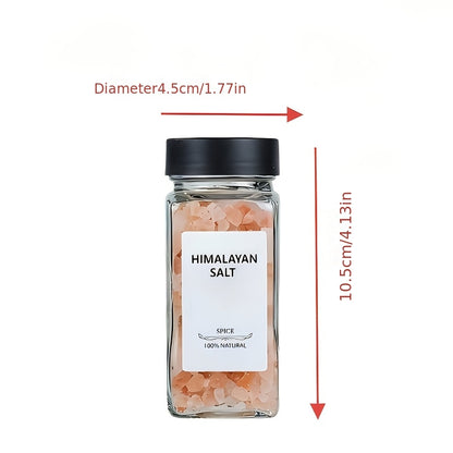 Set di 12/24/36 barattoli quadrati in vetro per spezie con etichette, contenitori ermetici da 4oz, coperchi agitatori a vibrazione e tappi di plastica sigillati, imbuto pieghevole incluso, barattoli decorativi MDecorative