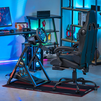 Supporto per volante da gaming, stand per volante da corsa con attacco per leva del cambio V1/V2, struttura regolabile in inclinazione, con portabevande