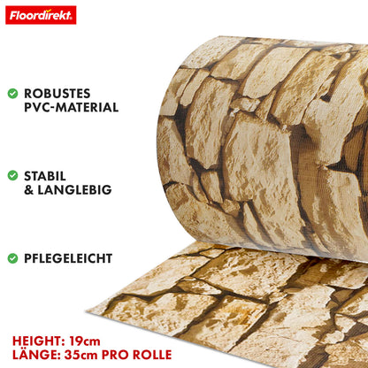Striscia PVC per Privacy per Recinzione a Doppio Filo – Rotolo da 35m, Altezza 19cm, Include 20 Clip, Disponibile in 3 Colori e 4 Design