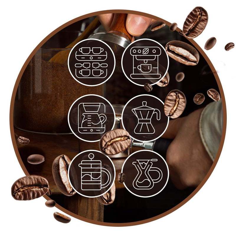 Caffè Macinato 1Kg X3 CUBA/PERU/GUATEMALA Fresco e Tostato per Espresso + Free