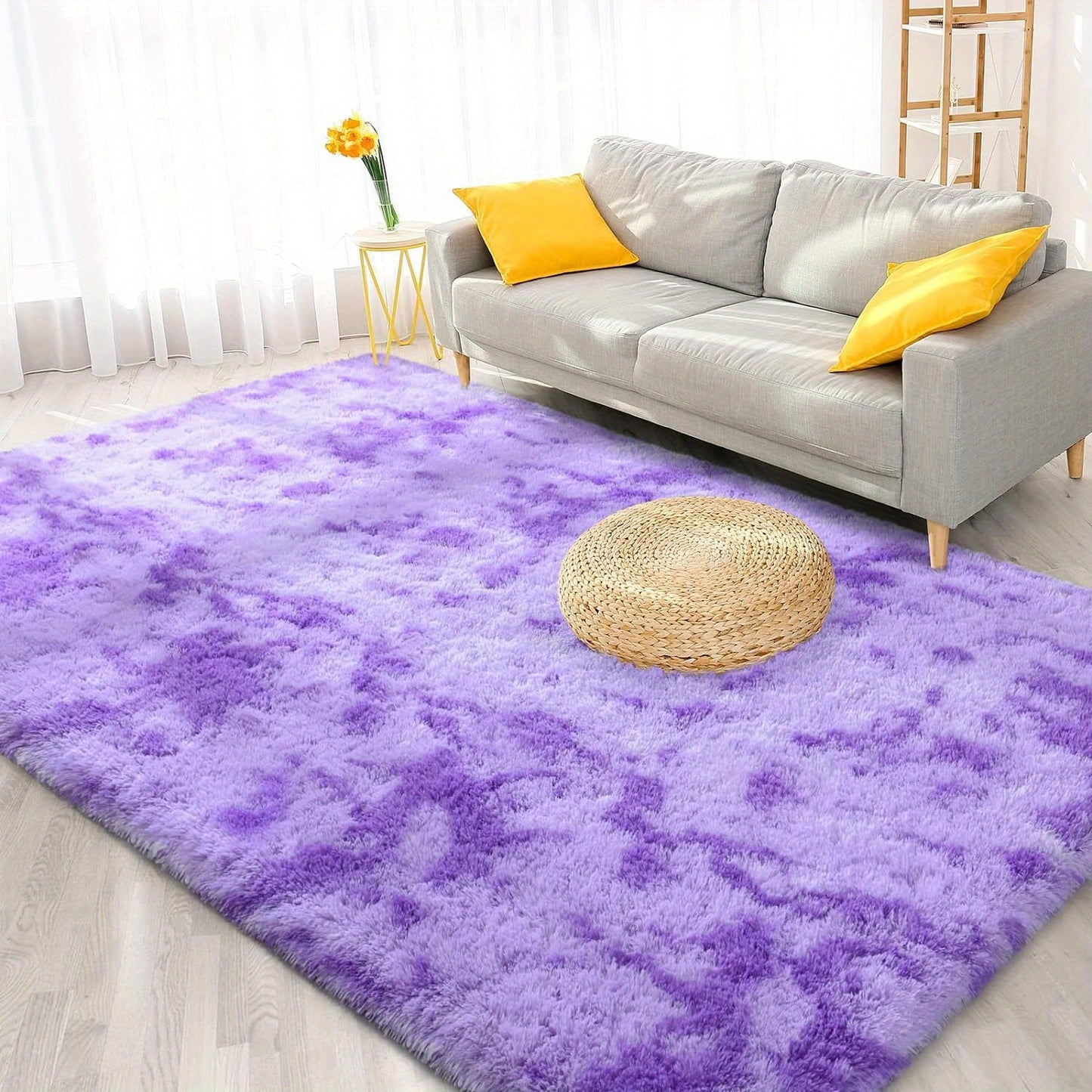 1 Tappeto Morbido in Peluche, Tappeto Antiscivolo in Peluche, Tappeto Morbido da Comodino, Tappeto Tie Dye per Soggiorno, Decorazione per la Casa, Tappeto per Animali Domestici, Tappeto per Camera da Letto e Soggiorno, Decorazione per la Stanza, Adatto pe