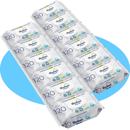 Salviette Umide in Fibra Ultra-Morbida per Cura Profonda e Idratazione, Ideali per Pelli Sensibili, Profumo Fresco, Confezioni da 3/6/9/12 Unità, 360/720/1080/1440 Salviette - Bestline