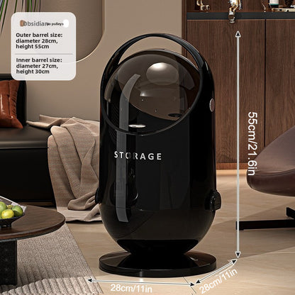 Cestino per rifiuti contemporaneo da 20L con coperchio sicuro e ruote, plastica robusta, impugnatura confortevole, design compatto, gestione degli odori, ideale per cucina, ufficio, soggiorno