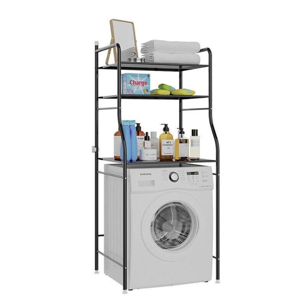 Scaffale per Lavatrice Organizer Bagno Salvaspazio con Mensole per Lavanderia e WC Rack Multifunzione