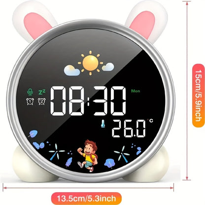 Sveglia Lemnoi, Unisex, a Batteria, Conto alla Rovescia, Funzione Snooze, 3 Livelli di Luminosità e Luci Colorate
