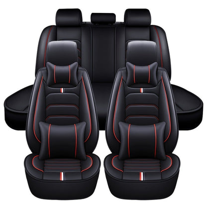 Set Completo di Coprisedili Auto Premium a 5 Posti, Universale per la Maggior Parte dei Veicoli, Protezione Antiscivolo a Copertura Totale con Cuscini Poggiatesta, Design Resistente ed Elegante