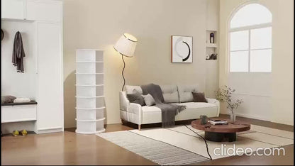 Torre portascarpe girevole a 5/6/7 ripiani per 20/24/28 paia di scarpe, espositore girevole a 360° bianco, organizzatore Lazy Susan, scaffale portascarpe a carosello rotondo, carosello verticale per cappelli e borse
