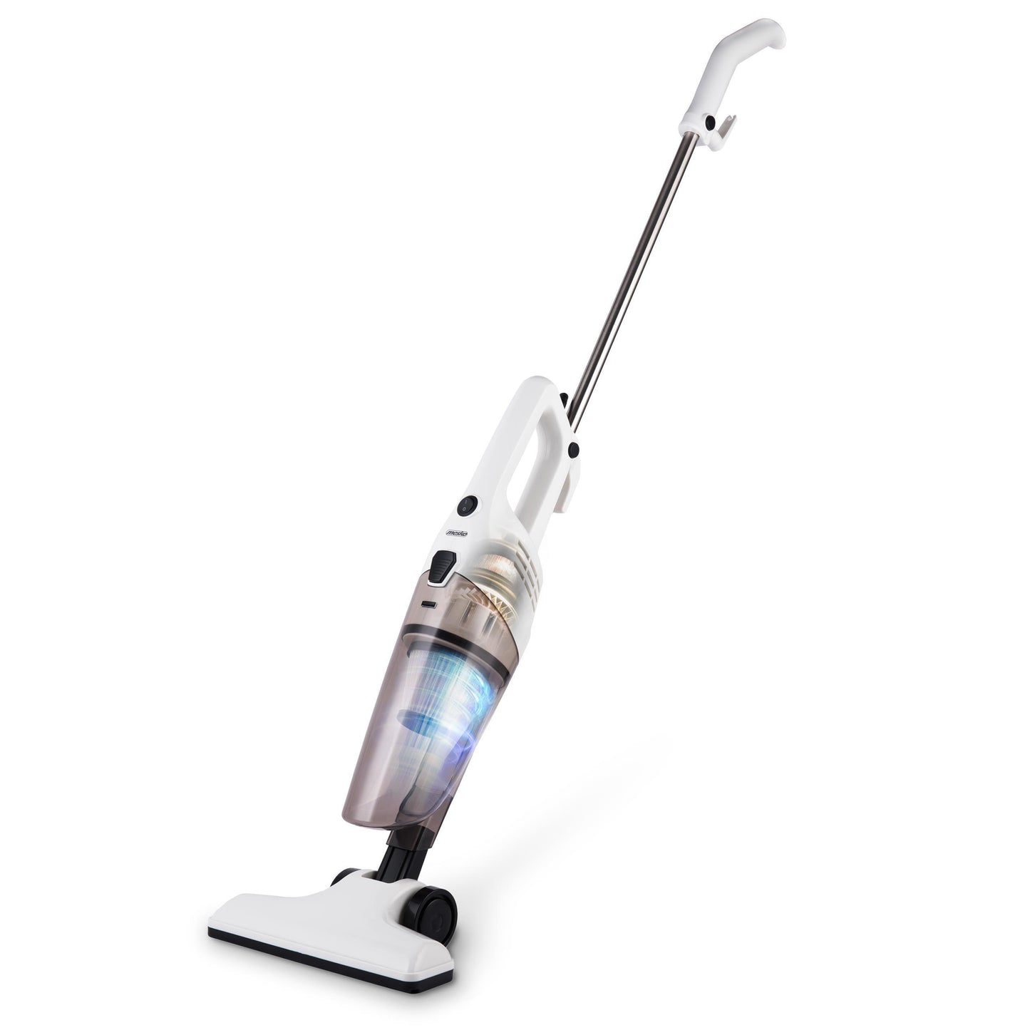 Aspirapolvere verticale senza sacco 800W 17 kPa Filtro EPA 11 Contenitore per polvere trasparente 0.6L Tubo metallico robusto Manico staccabile Cavo lungo da 7 metri Include spazzola per pavimenti duri e bocchetta a spina di pesce per una pulizia precisa