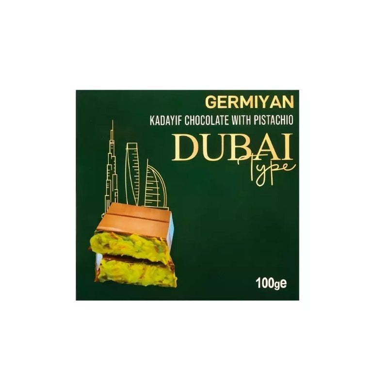 Cioccolato Stile Dubai – Il Gusto di Dubai, Cioccolato al Latte con Crema di Pistacchio e Kadayif, 90 g